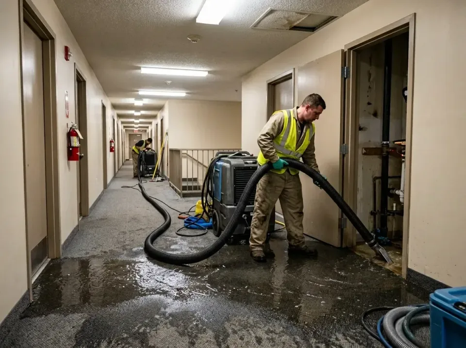 multi-unit-apartment-hallway-f-005 — frequently asked questions, Emergency Burst Pipe Water Extraction & Removal in La Cresc…